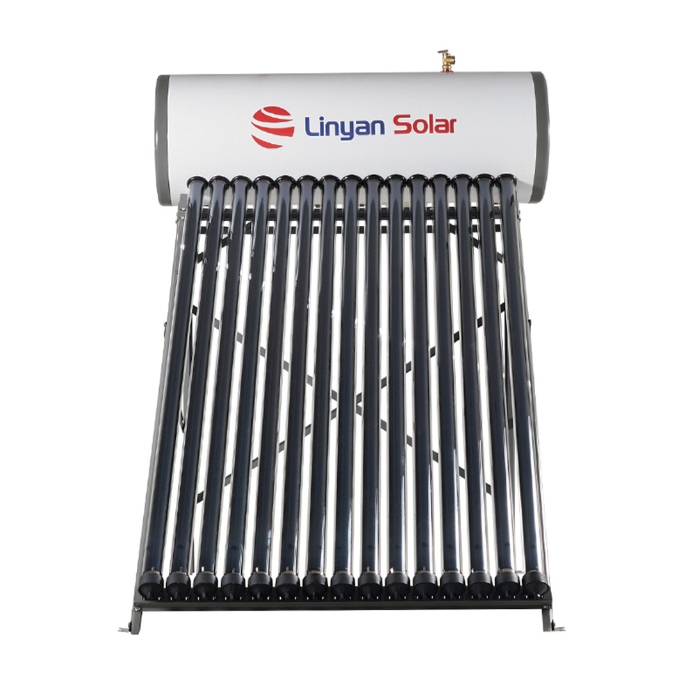 LINYAN 100L 200L 300L Solar Hot Water System chauffe eau solaire 200l heat pipe compact pressure 300 liter solar water heater