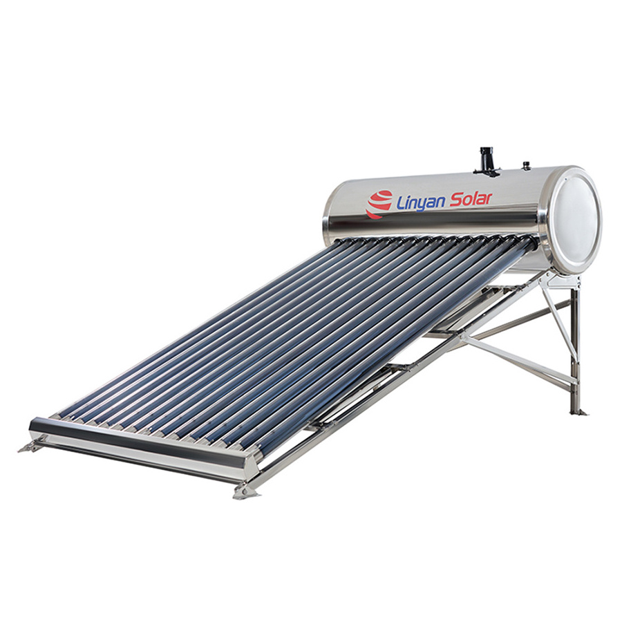 LINYAN Solar powered hot water heater for house non pressure solar geyser chauffe eau solaire