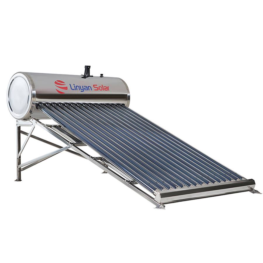 LINYAN Solar powered hot water heater for house non pressure solar geyser chauffe eau solaire