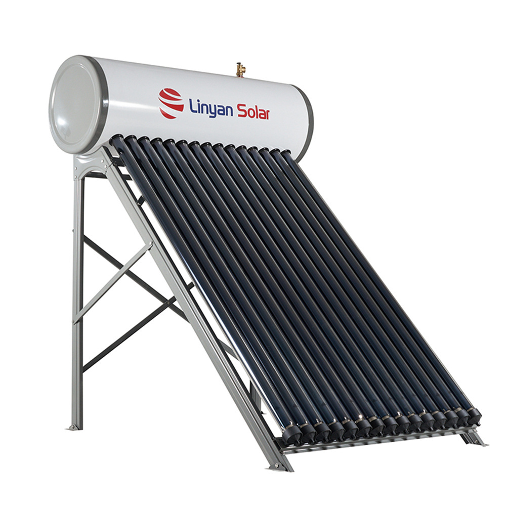 LINYAN 100L 200L 300L Solar Hot Water System chauffe eau solaire 200l heat pipe compact pressure 300 liter solar water heater