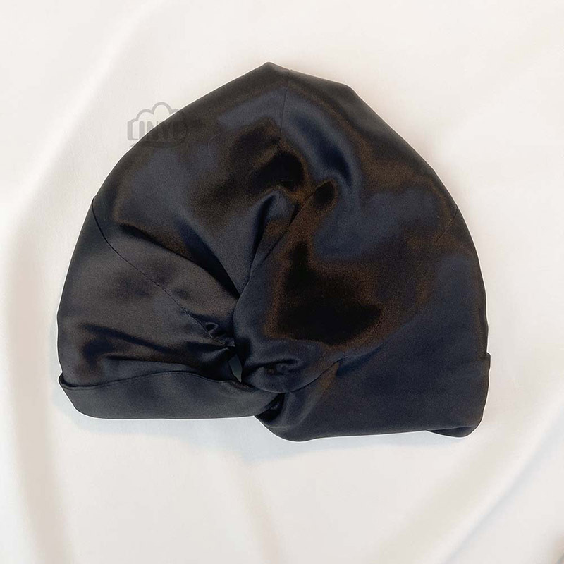 Luxury Custom Reversable Double Layer Drawstring African Women Hair Wraps Satin Silk Designer Bonnets with Logo