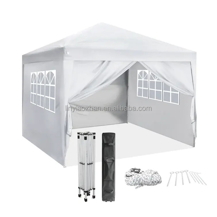 Custom Design Folding Tents 40*40mm hexagon frame   10X10 Pop Up Canopy Tent Market advertising outdoor Gazebo