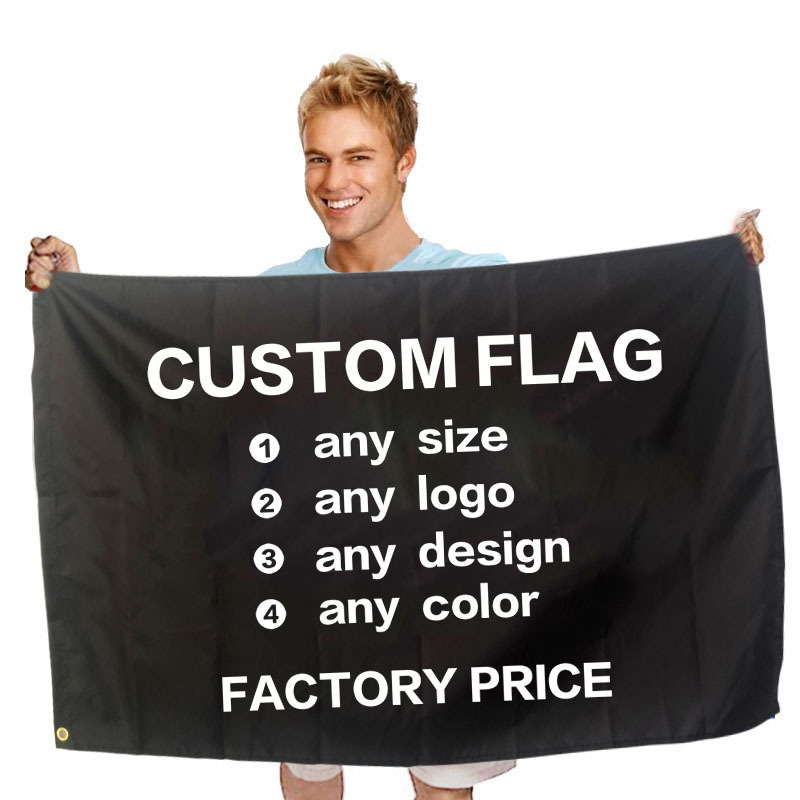 Country 3x5ft 150*90cm Cheap Print Cotton Design Print Your Logo Polyester FabricAdvertising Outdoor Custom Flag Banner