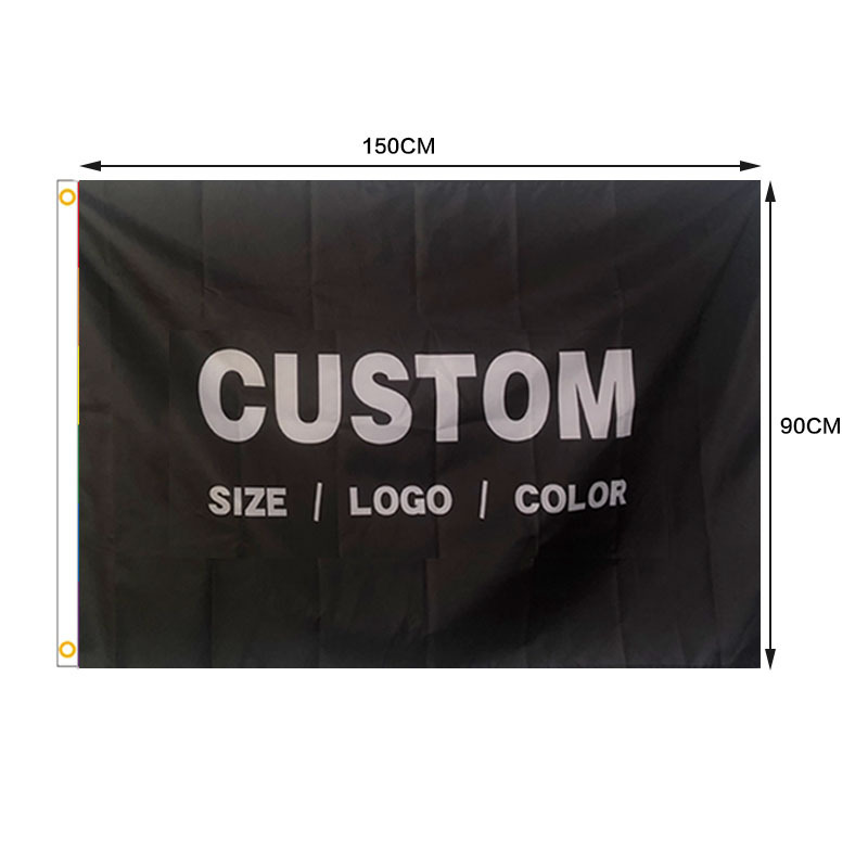 Promotional  Print Cotton Design Print Your Logo Polyester Fabric Country 3x5ft 150*90cm Advertising Outdoor Custom Flag Banner