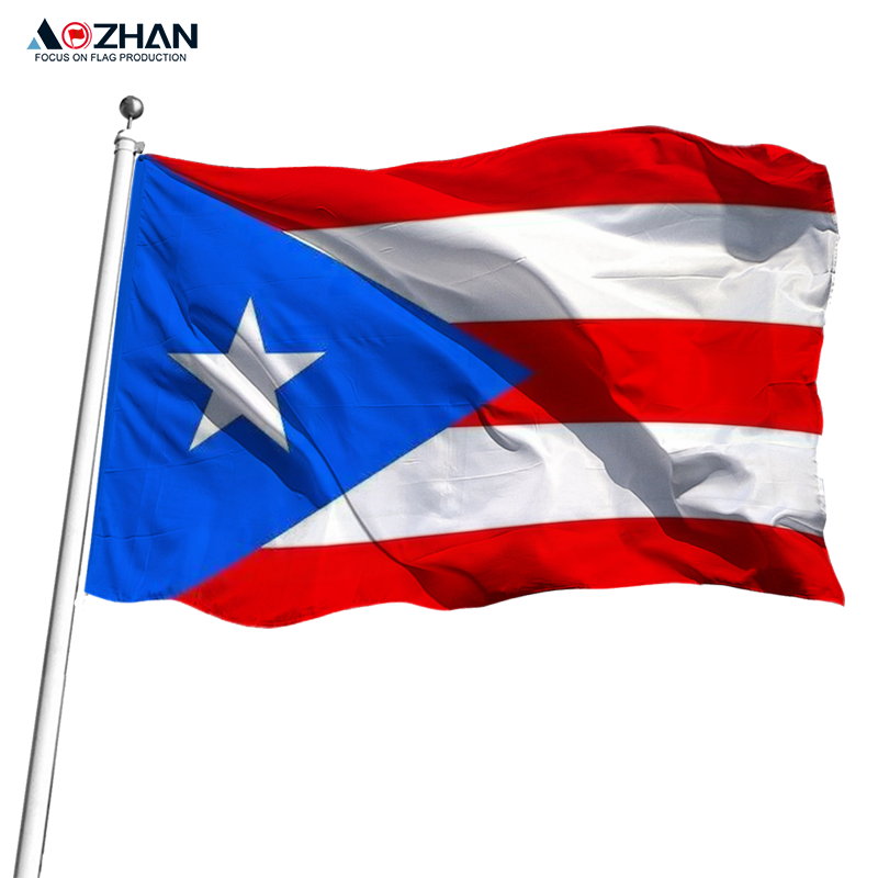 Wholesale Custom Banners 100% Polyester National country flag puerto rico flag