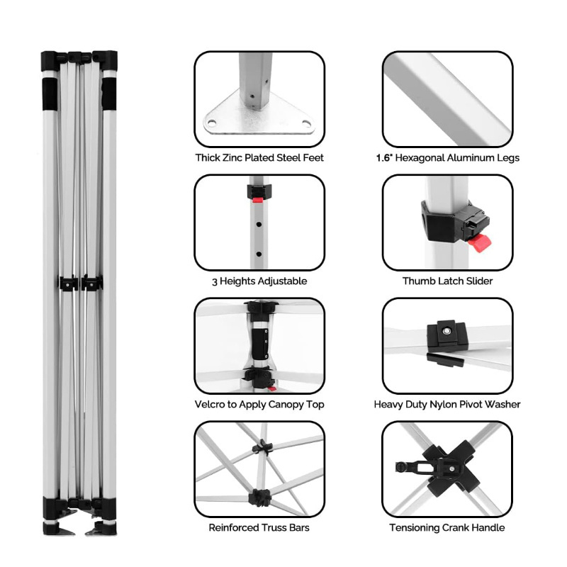 Wholesale 3x6m Pop Up Portable Trade Show Tent Steel Frame Outdoor Booth Promotional Exhibition Event Marquee gazebos Canopy