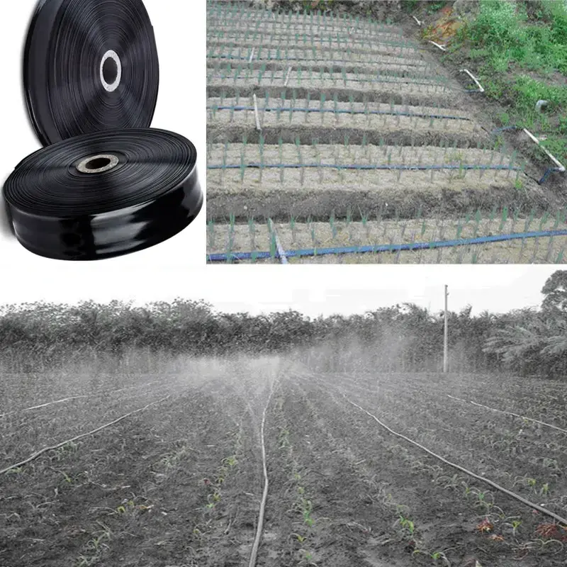 Agricultural Watering Irrigation System Garden Pe Hose Farm Spray Irrigation System Tube Micro Flat Spray Tape Rain Hose Pipe