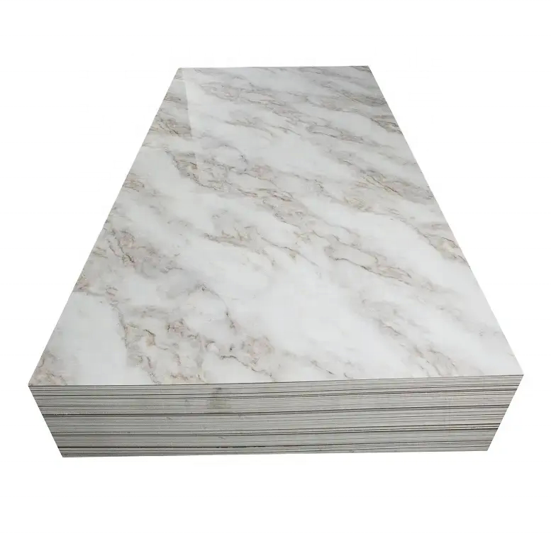 Faux Marble Shower Wall Panels Laminas De Pvc Tipo Marmol 3Mm Plastic Pvc Marble Sheet