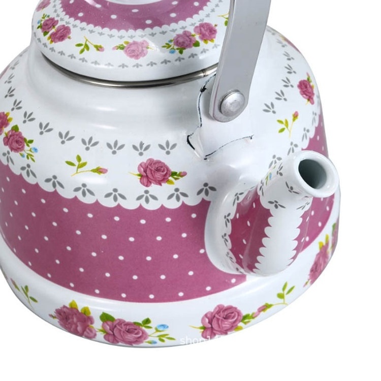 1.5L Turkish Enamel Teapot Kettle With Handle