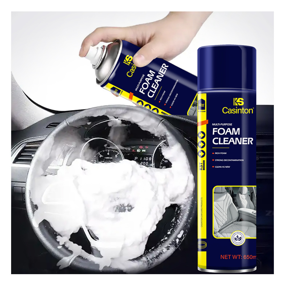 Leather Powerful Seat multi purpose foam cleaner spray 650ml Interiors Purpose Universal Car Highall all purpose foam cleaner