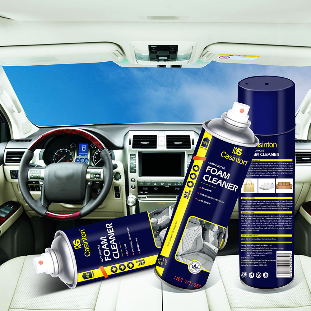 Leather Powerful Seat multi purpose foam cleaner spray 650ml Interiors Purpose Universal Car Highall all purpose foam cleaner