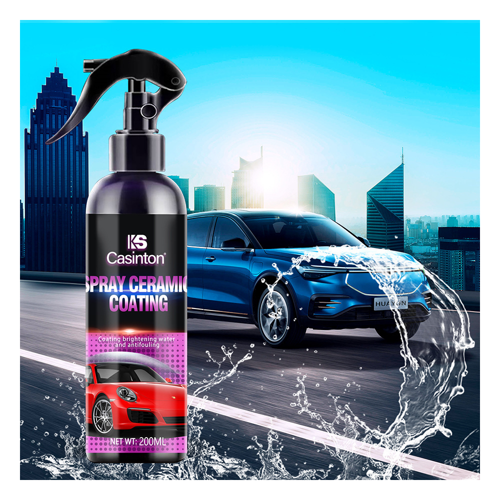 Water rubber car polymer crystal  wax spray ceramic nano plating sealant 9h film and powerful repellency ceramic coating spray