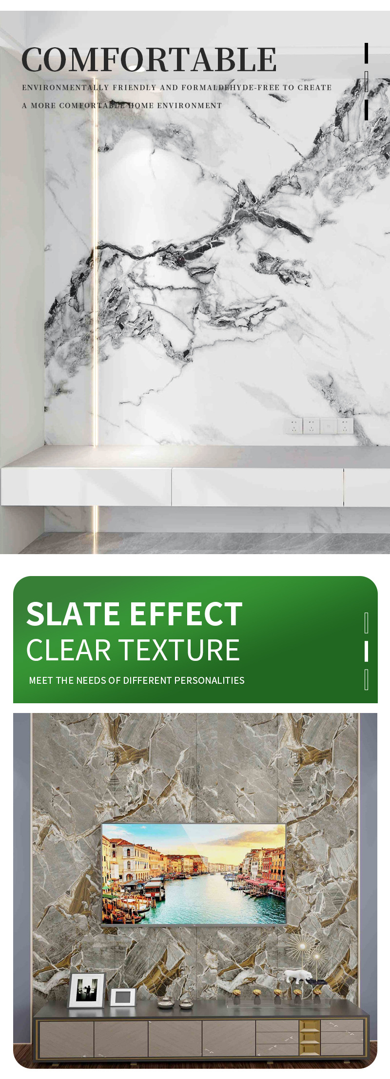 Chinese Manufacturer 1220X2440Mm 3Mm Pvc Marble Sheet Uv Coating Marble ...