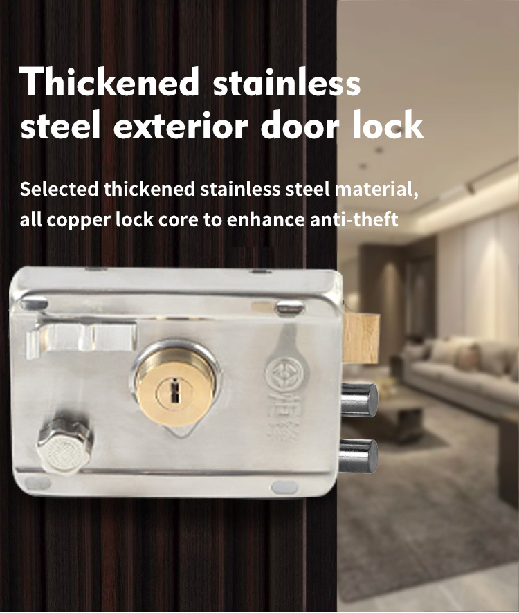 warehouse safety lock iron door garage exterior door lock indoor anti-theft push lock