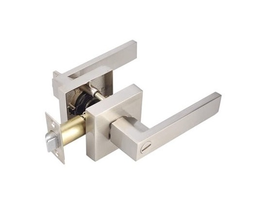 Supplier Door Lock Set With Cylinder and Handle  Deadbolt Modern Style Lever Handle Locks Hotel OEM Square Door Locks