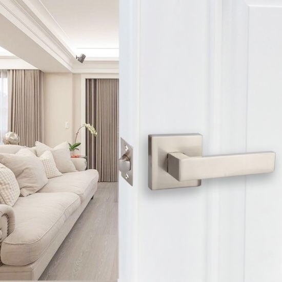 Supplier Door Lock Set With Cylinder and Handle  Deadbolt Modern Style Lever Handle Locks Hotel OEM Square Door Locks