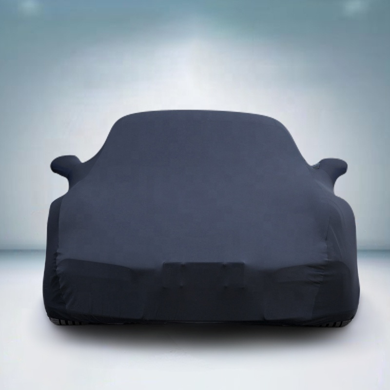 Customized LOGO/Size Soft Spandex Microfiber Car Cover Indoor Scratchproof Anti-Dust Luxury Supercar Satin Stretch Car Covers