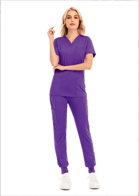 Workwear Stretch Scrubs Uniforms Sets Polyester Spandex Sets Nurse Scurbs Uniforms Medical Scrub Uniform Sets Dropshipping