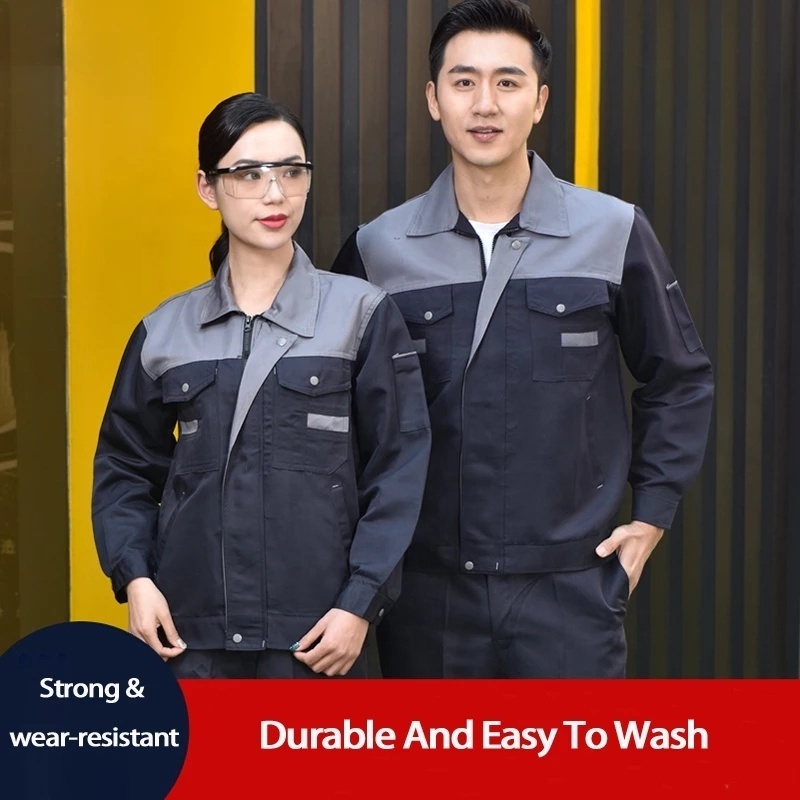 Working Overall Dust Proof Long Sleeve Wear Resistant Multi Pocket Waist Repair Mechanical Jumpsuits Coverall Work Uniform