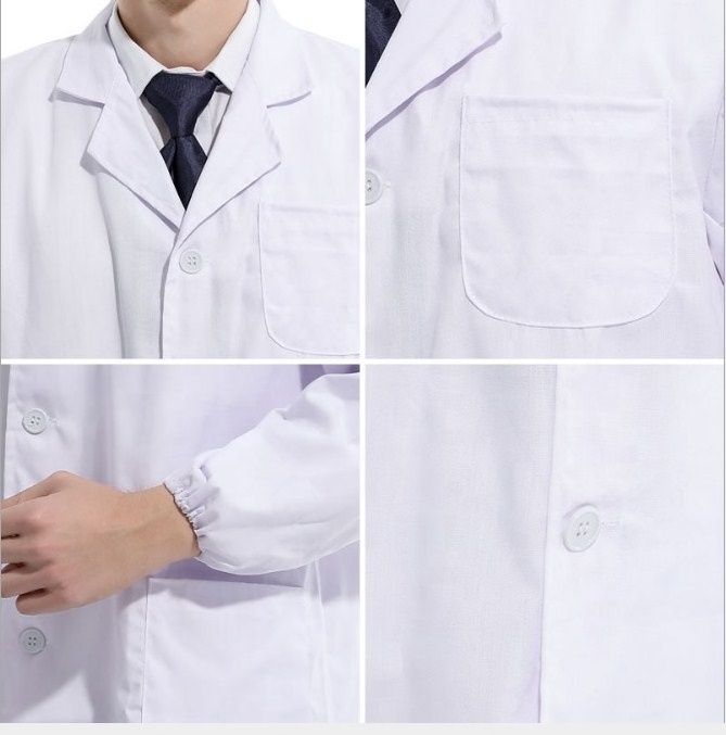 Fashion top quality short sleeve african print logo pediatric Dress blouse Medical Doctor Nurse hospital Uniforms White Lab Coat