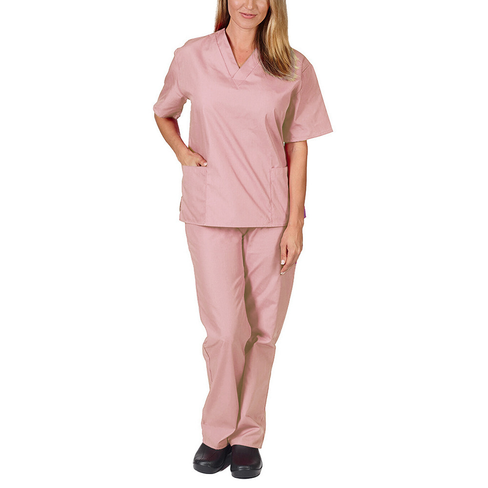 Short sleeve shirts medical designs joggers 72%polyester 21%rayon and 7%spandex hospital nursing scrubs sets nurse uniform