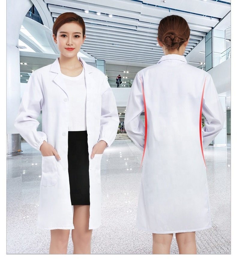 Fashion top quality short sleeve african print logo pediatric Dress blouse Medical Doctor Nurse hospital Uniforms White Lab Coat