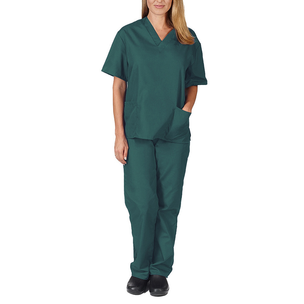 Short sleeve shirts medical designs joggers 72%polyester 21%rayon and 7%spandex hospital nursing scrubs sets nurse uniform