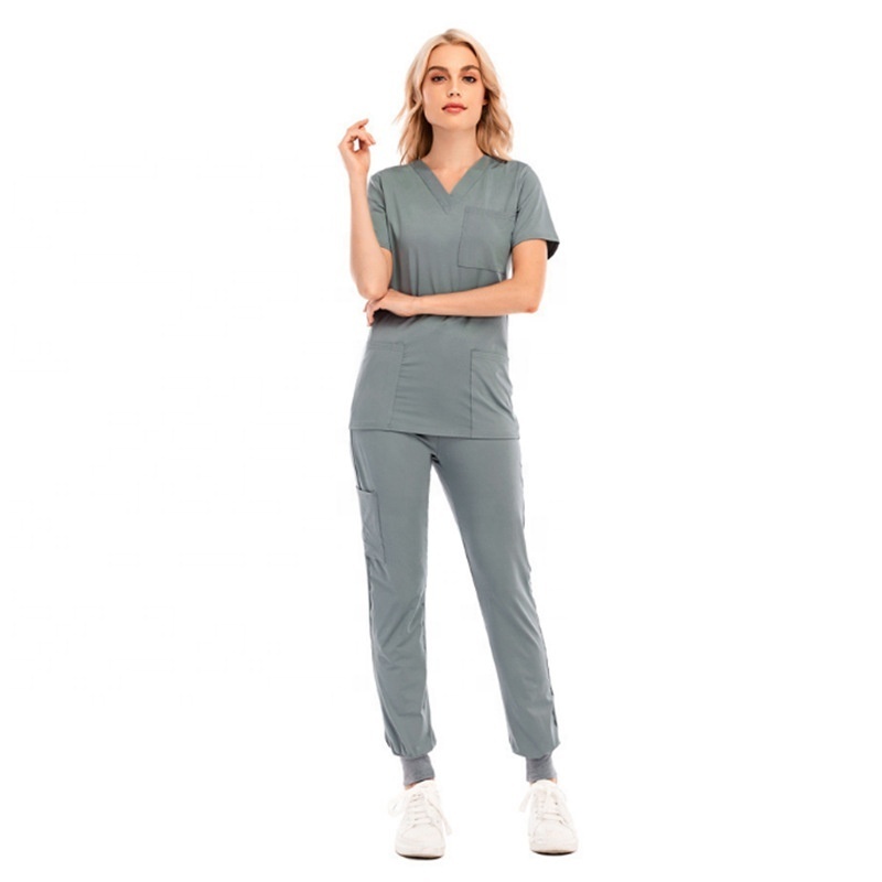 Workwear Stretch Scrubs Uniforms Sets Polyester Spandex Sets Nurse Scurbs Uniforms Medical Scrub Uniform Sets Dropshipping