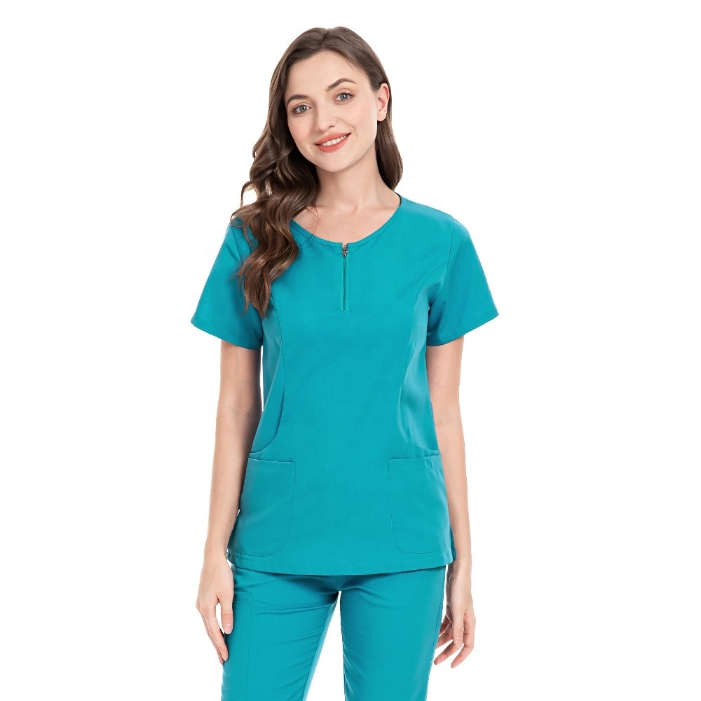 Wholesale Customized Fashionable Factory Low Price Polyester Unisex Medical Nurse Scrubs Uniforms Sets Hospital Scrubs