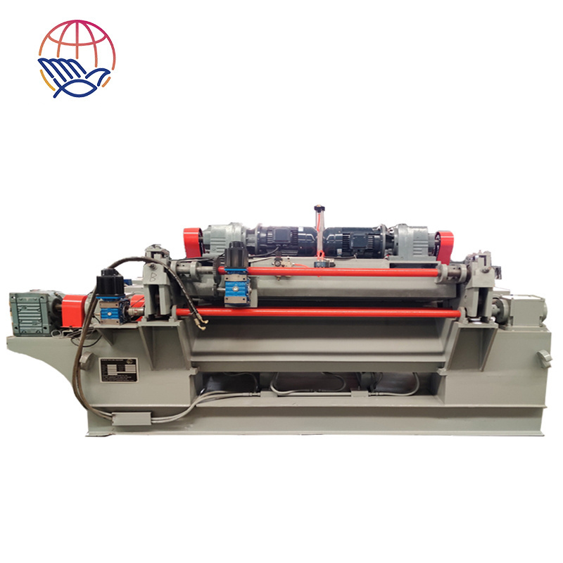 Wood veneer rotary cutting lathe spindless veneer peeling machine for plywood production line