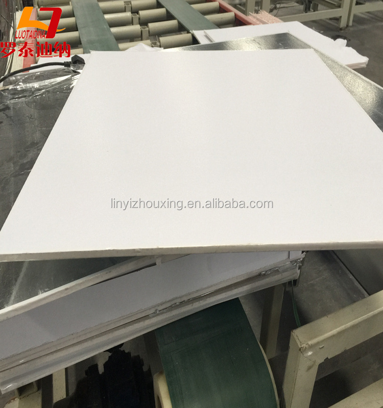 White PVC film laminated gypsum ceiling tiles