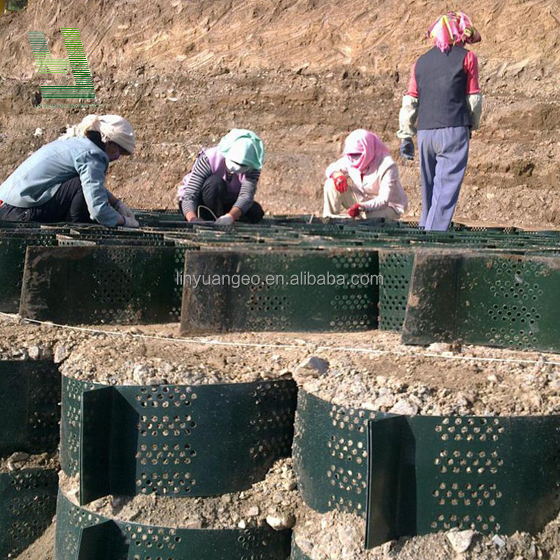 Roadbed Reinforcement High Intensity Geocell High Honeycomb Black Plastic Hdpe Geocell Hdpe Outdoor Retaining Walls