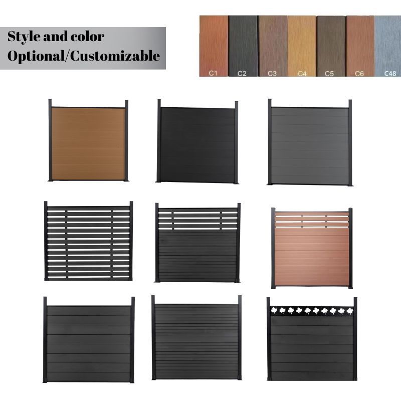 Wholesale uv proof wood plastic fire proof wpc wood composite fencing wpc fence panel outdoor