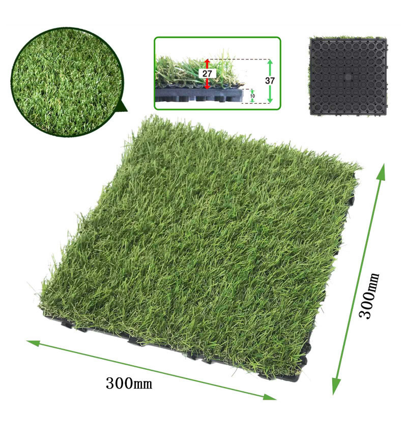 Garden artificial grass tile outdoor decorative interlocking Grass