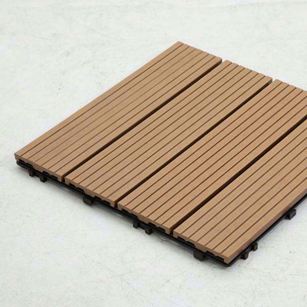 Waterproof DIY Outdoor Wood Interlocking Plastic Composite Wpc Deck for Backyard