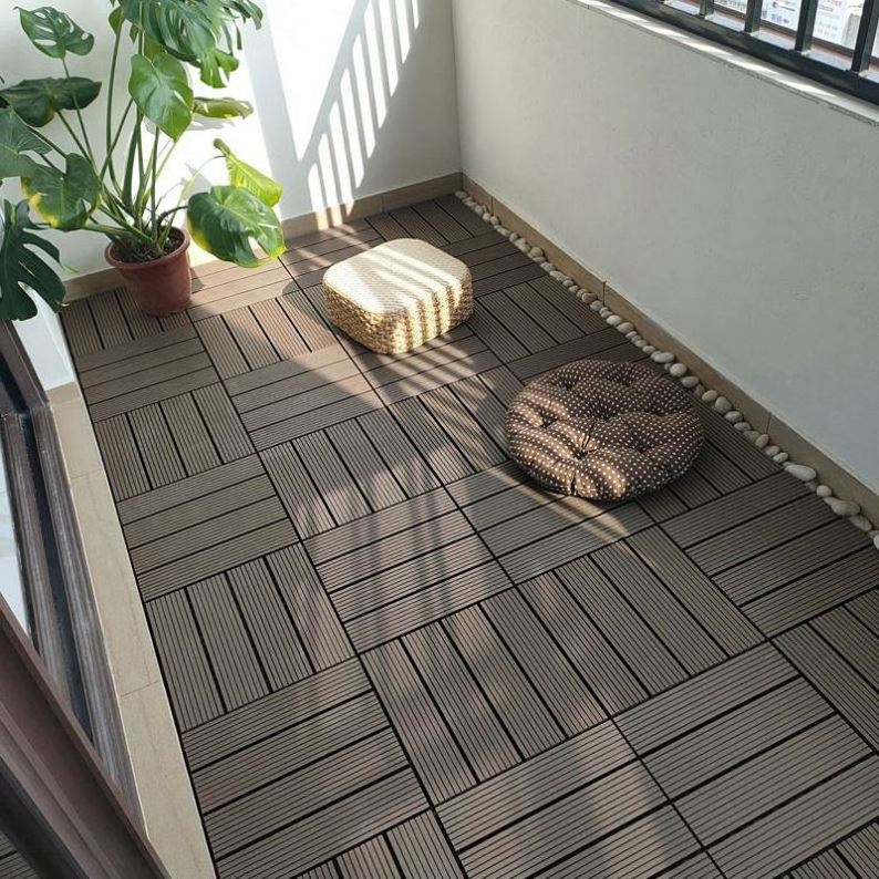 Waterproof DIY Outdoor Wood Interlocking Plastic Composite Wpc Deck for Backyard