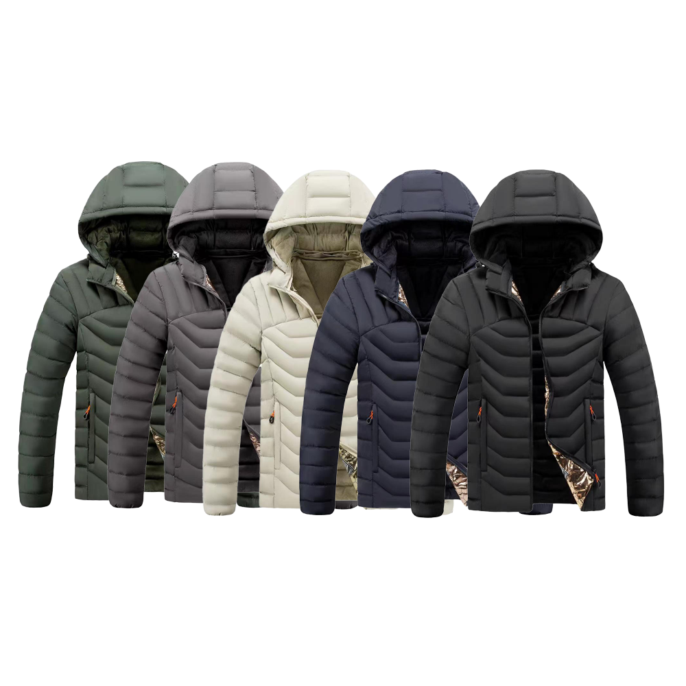 Men Puffer Jacket Quick Dry Warm Wind Break Outdoor Padded Jacket Customized