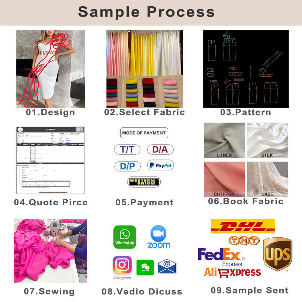 High Quality Designer Clothing Factory Apparel Manufacturer Custom Women Clothes Skirt Top Coat Pants Casual Dress