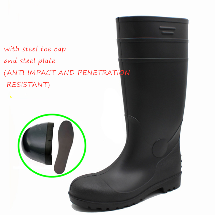 steel toe gum boots clear ankle pvc rain boots for women