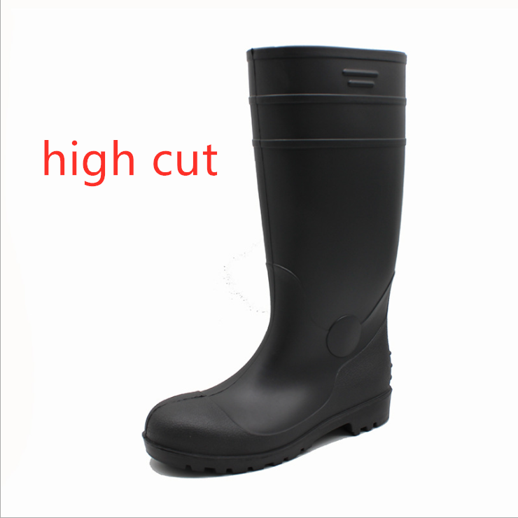 steel toe gum boots clear ankle pvc rain boots for women