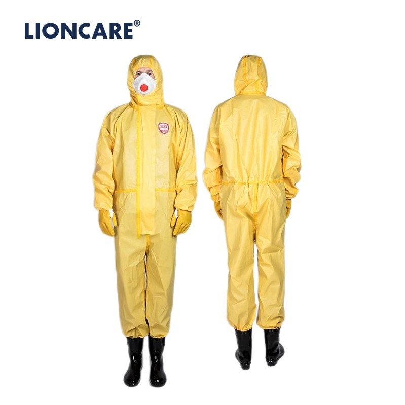 TYPE 3 Chemical Hazmat Suit Disposable Overall Protection Protective Coveralls Biohazard Suit PPE Safety Clothing