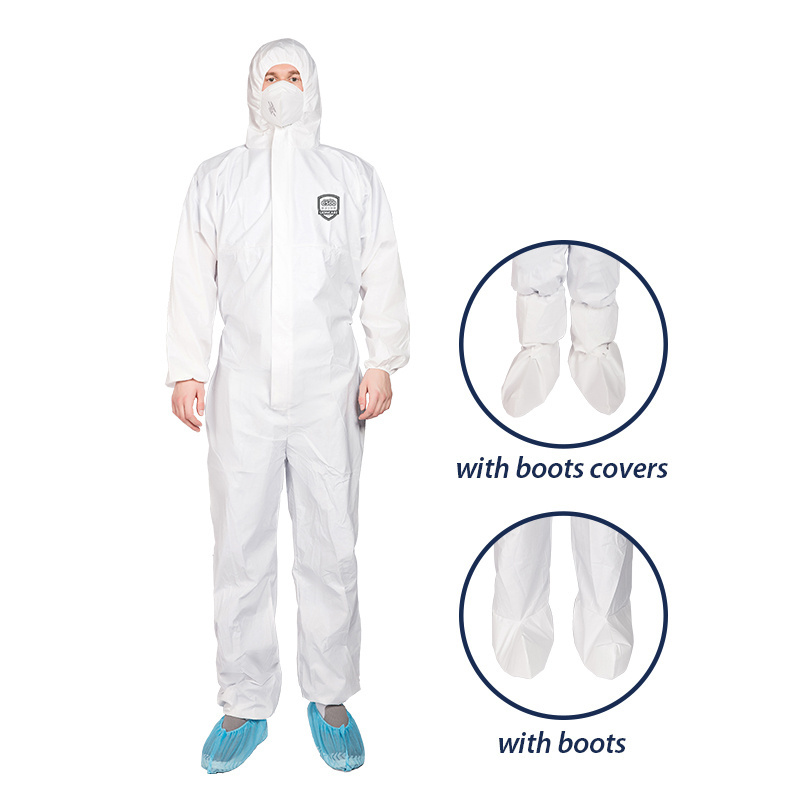 Wholesale Type 5 6 EN 14126 Chemical Protection Suit Waterproof And Anti-static PPE Suit