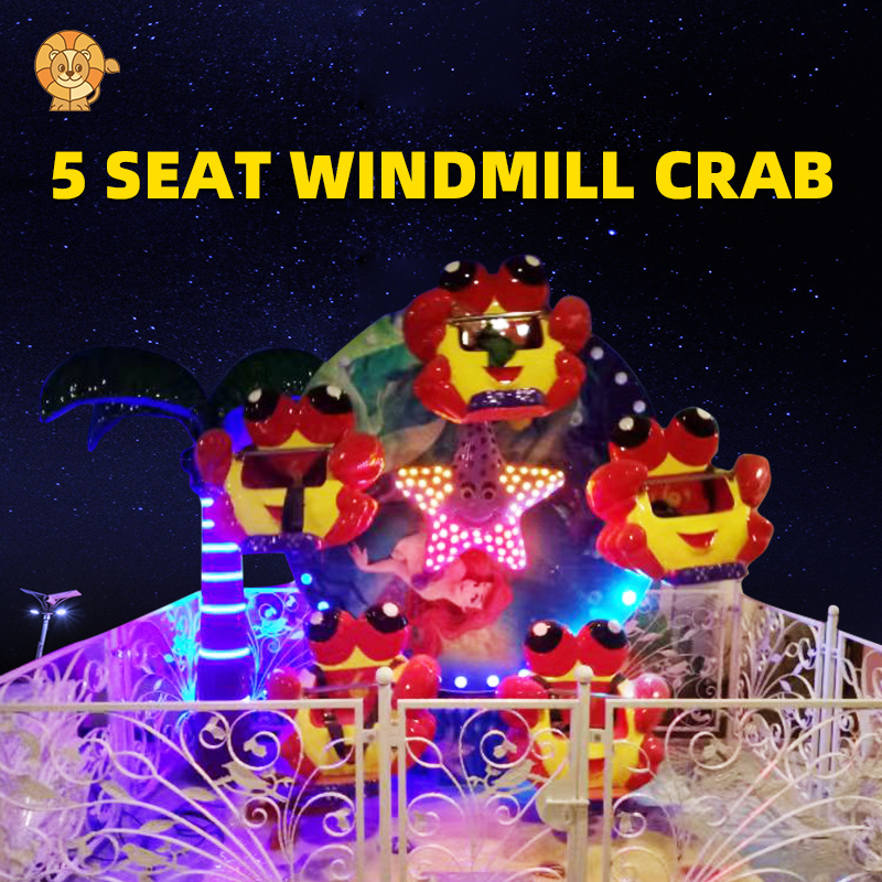 Most popular playground amusement carnival rides crab ferris wheel  children single-sided 5 Seats mini ferris wheel for sale