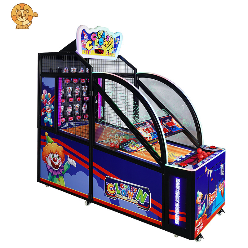 Best Quality Coin operated Crazy Clown Redemption Arcade Game Machine 2 Player Indoor Throwing Ball Children's Game