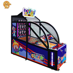 Best Quality Coin operated Crazy Clown Redemption Arcade Game Machine 2 Player Indoor Throwing Ball Children's Game