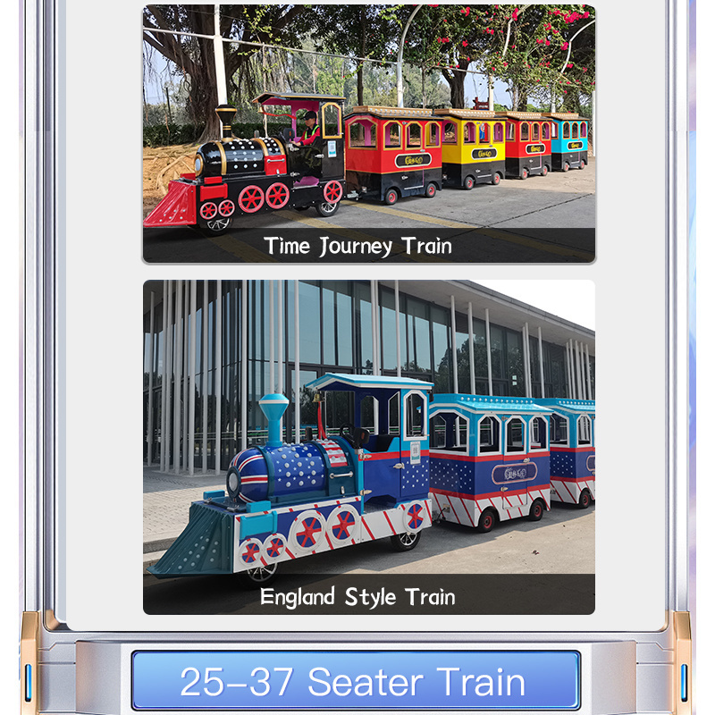 Commercial Amusement Kiddie Rides Electric Train Rides With Scenic Spot Track Train Trackless Electric Train For Kids