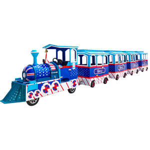 Commercial Amusement Kiddie Rides Electric Train Rides With Scenic Spot Track Train Trackless Electric Train For Kids