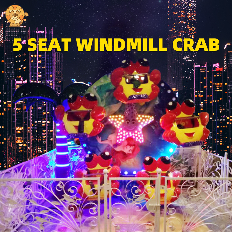 Most popular playground amusement carnival rides crab ferris wheel  children single-sided 5 Seats mini ferris wheel for sale