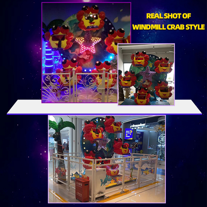 Most popular playground amusement carnival rides crab ferris wheel  children single-sided 5 Seats mini ferris wheel for sale