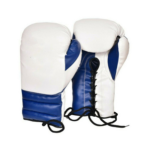 Sports Gloves Best Selling Mix Fight Leather Lace up Boxing Gloves Muay Thai Training Punching Bag Kicking MMA Glove